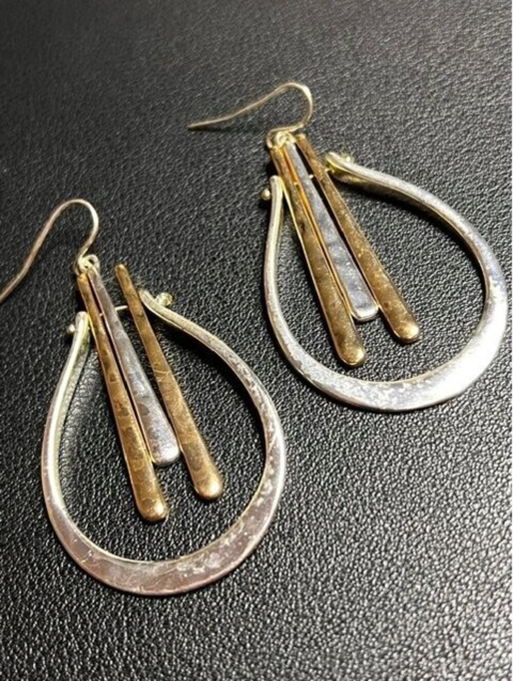 B5777 RLM Studio 925 Sterling Silver Two-Tone Dangle Drop Earrings 12.5"